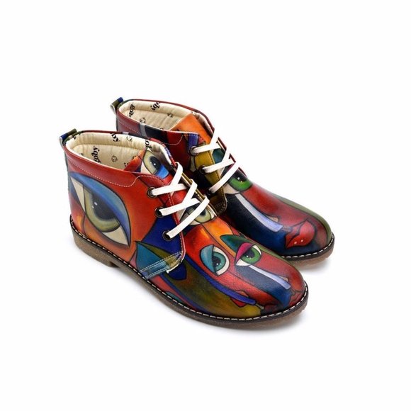Goby Shoes - Goby Shoes - Cubist Ankle Boots